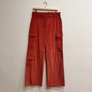 ba&sh Wide Leg High-Rise Corduroy Cargoes